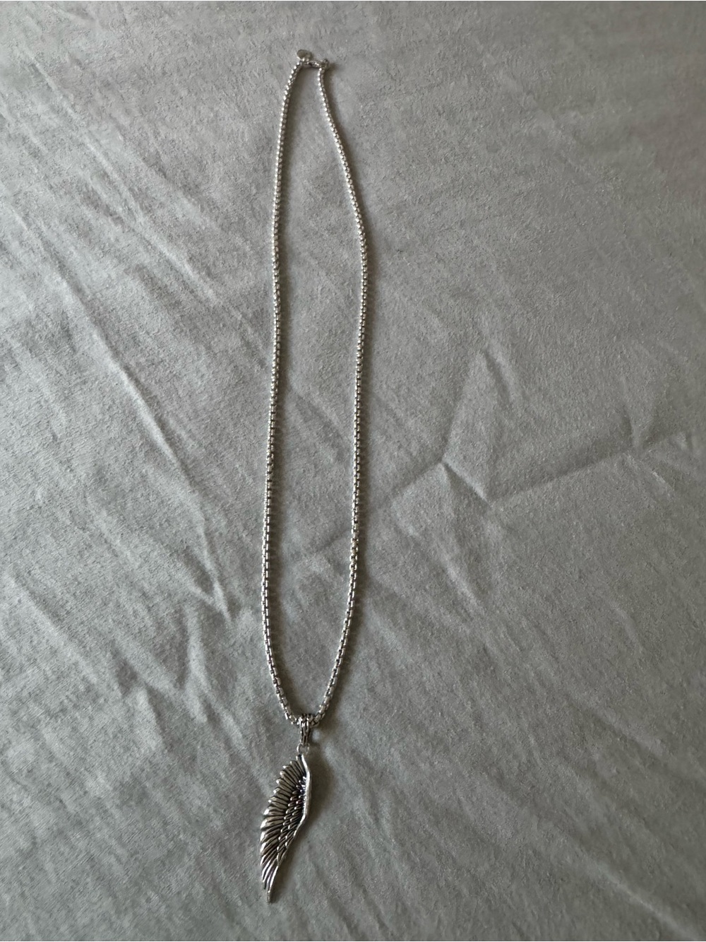 Silver Wing Pendant Necklace - unisex-Jewelry